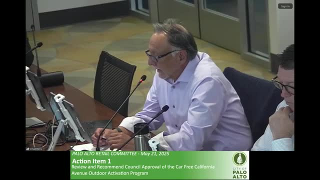 Planning Committee reviews outdoor dining structures for Cal Avenue revitalization