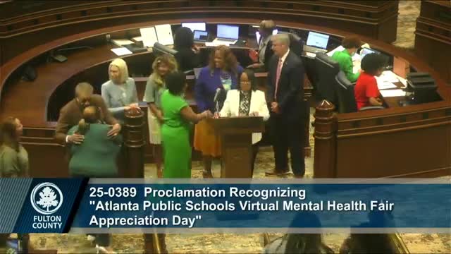 Fulton County Board recognizes APS Virtual Mental Health Month as pivotal initiative for students