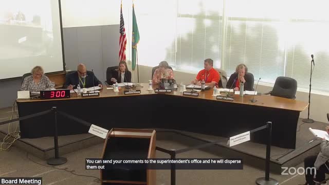 Christina Kloss addresses school district board on staff challenges