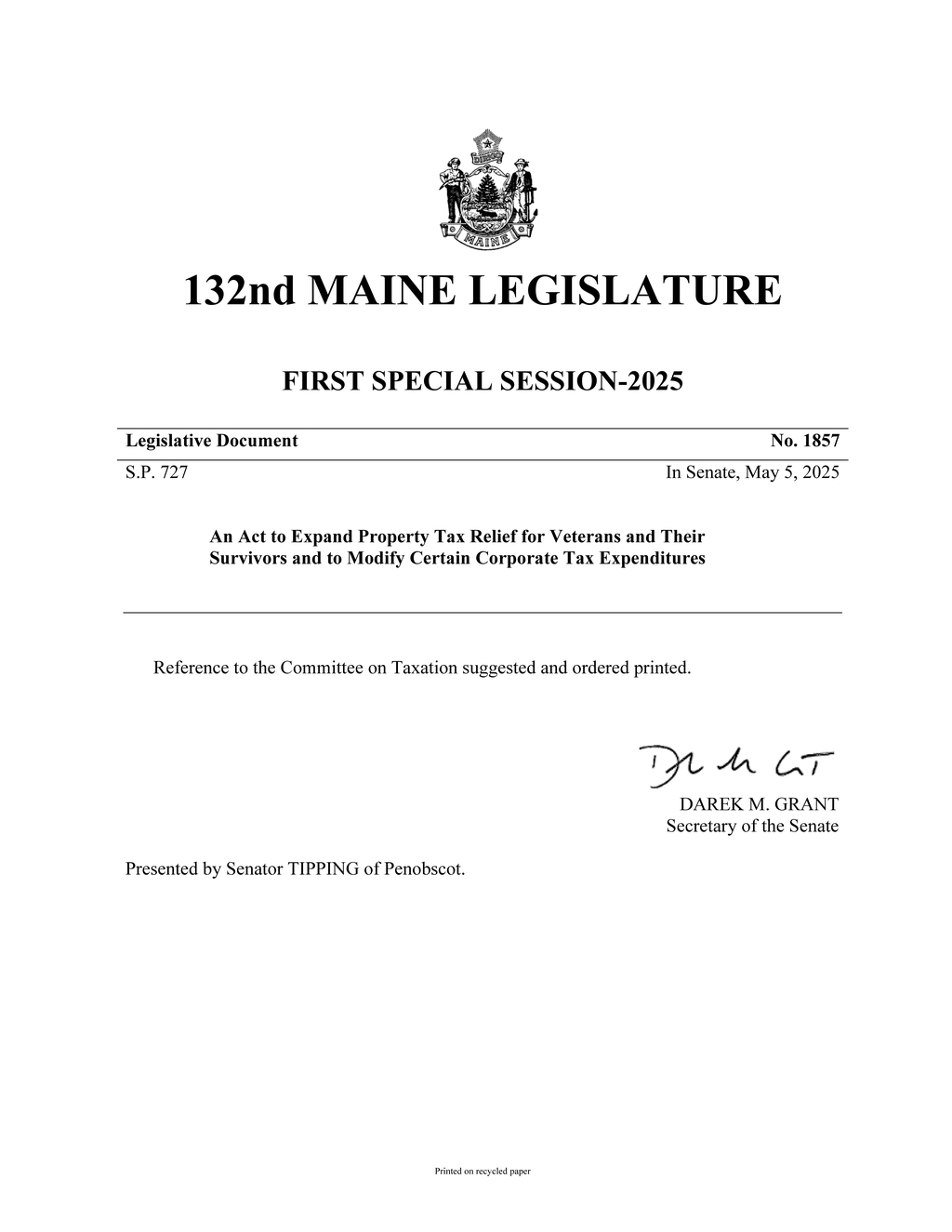 Maine updates veteran property tax exemption for service-connected disabilities
