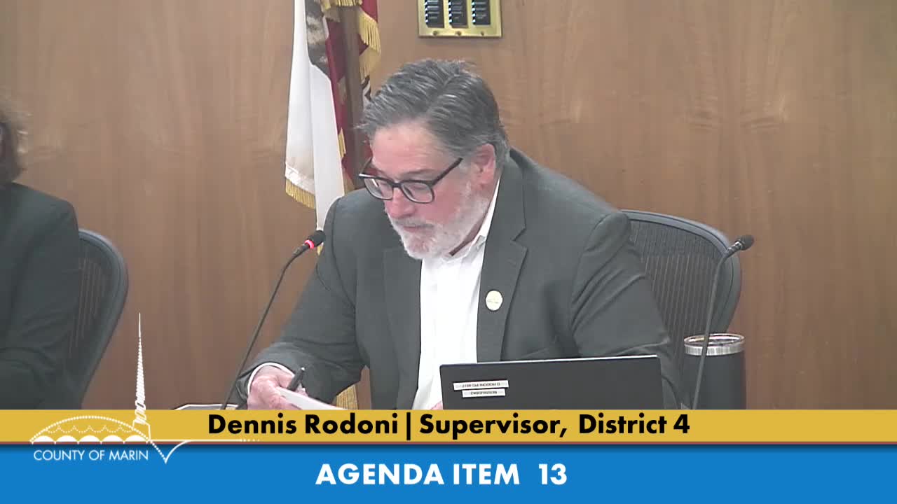 Supervisor Rodoni advocates for infrastructure upgrades and community support in Marin County