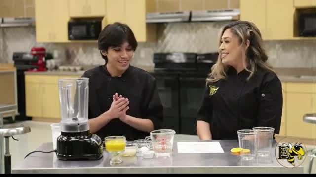 Chef demonstrates unique orange Julius smoothie recipe with coconut milk