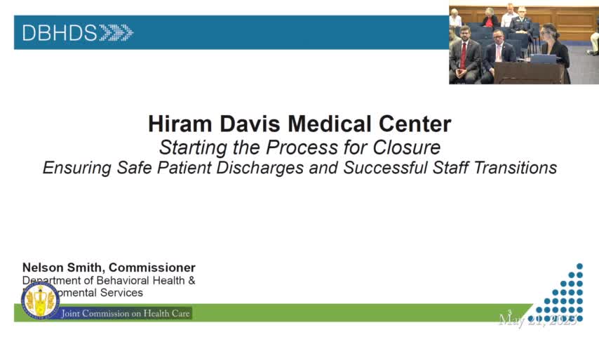 Virginia officials outline closure plan for Hiram Davis Medical Center, cite infrastructure and patient moves