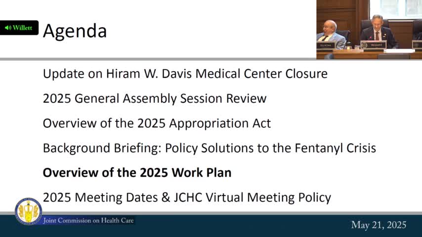 Joint Commission adds two targeted Medicaid studies and adopts virtual participation policy