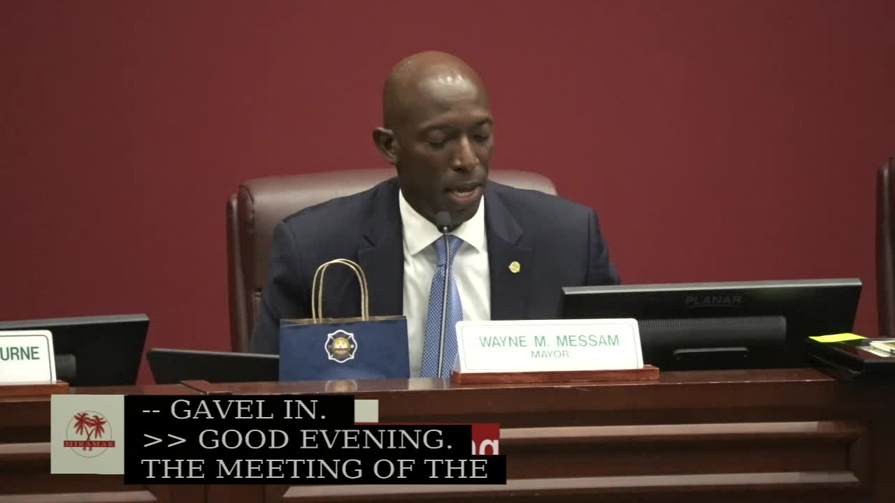 City of Miramar opens public participation for commission meeting