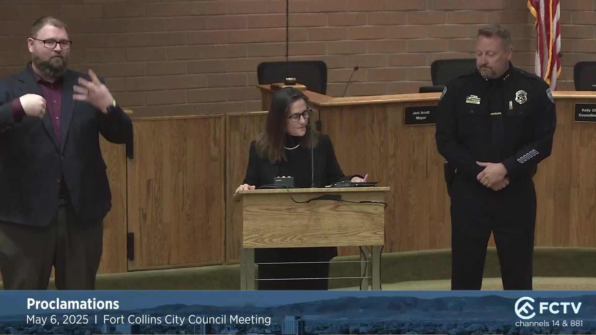 Fort Collins mayor proclaims May as National Police and Armed Forces Weeks