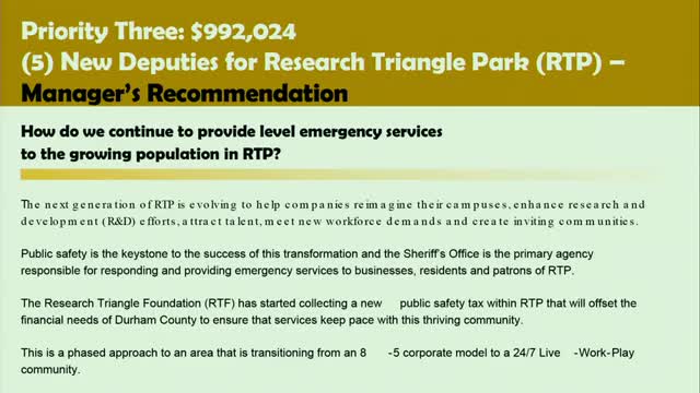Durham City seeks new deputy positions to enhance RTP services