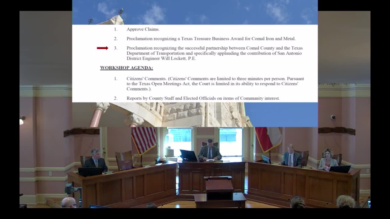 Comau County honors retiring TxDOT engineer Will Lockett for transportation contributions
