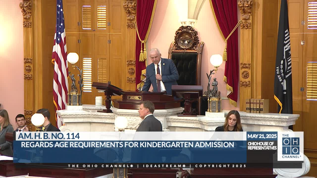 Ohio House sets uniform kindergarten cutoff: child must be 5 by first day of instruction