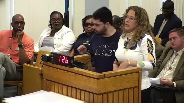 Parent advocates for increased funding for Vision Resource Center serving visually impaired