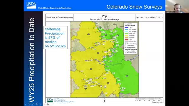 Colorado River basin reports declining snowpack and below normal streamflow forecasts