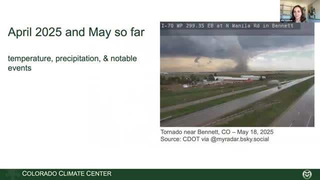 Tornado spotted east of Denver as April temperatures rise