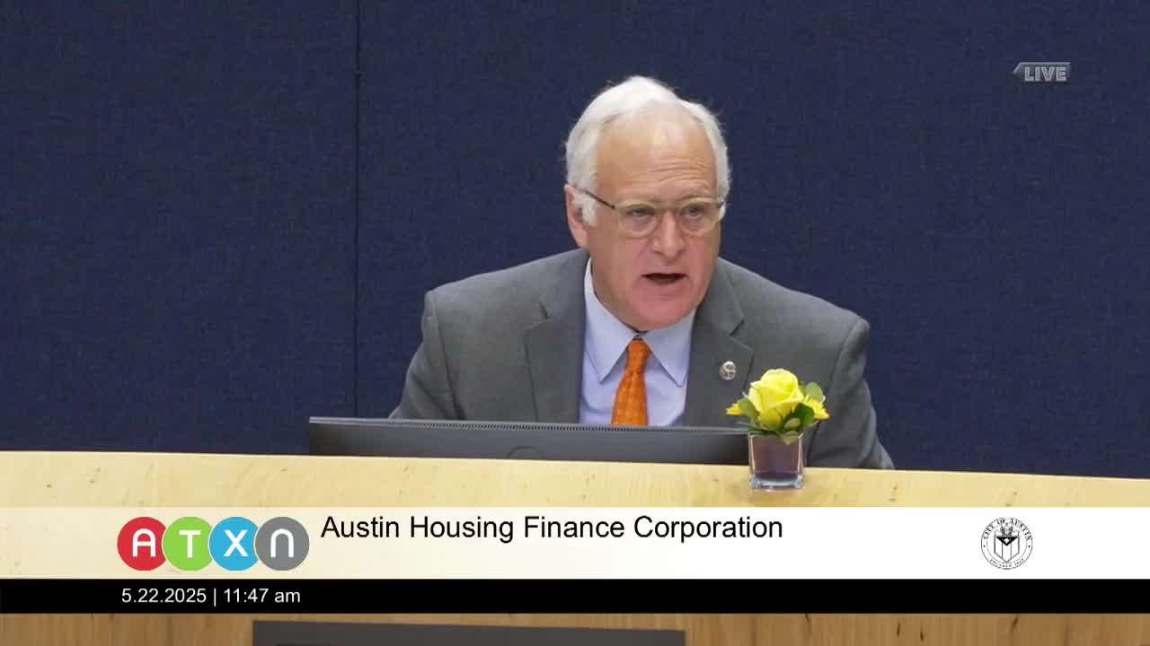 Austin Housing Finance Corporation board approves consent agenda unanimously