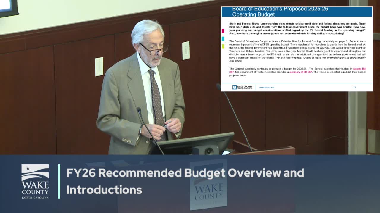 Wake County faces $175M risk from federal funding cuts amid strategic budget realignment