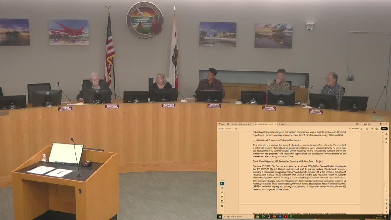 Encinitas Council considers traffic signals and road diet options for Highway 101