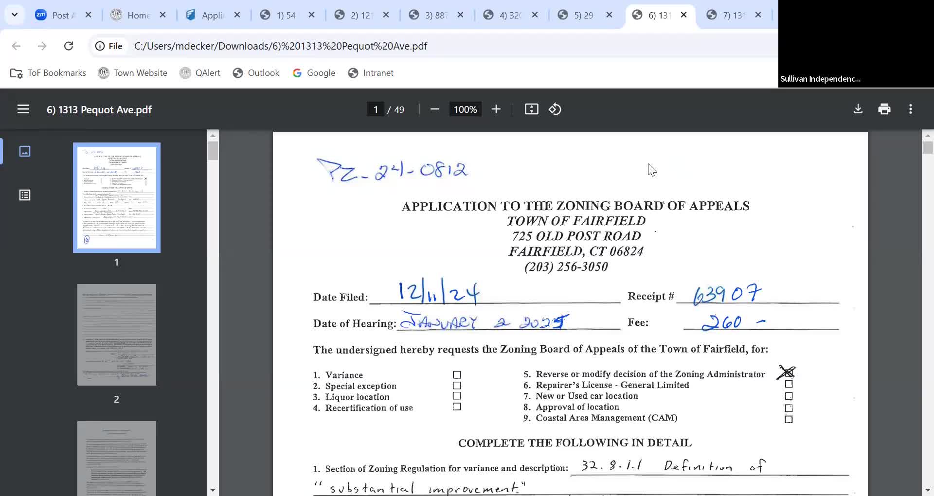 Fairfield ZBA waives flood-elevation requirement for Sea Lodge but declines to reverse zoning officer on elevation ruling