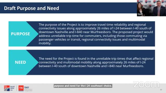 TDOT unveils I 24 Southeast Choice Lanes project to enhance Nashville travel reliability