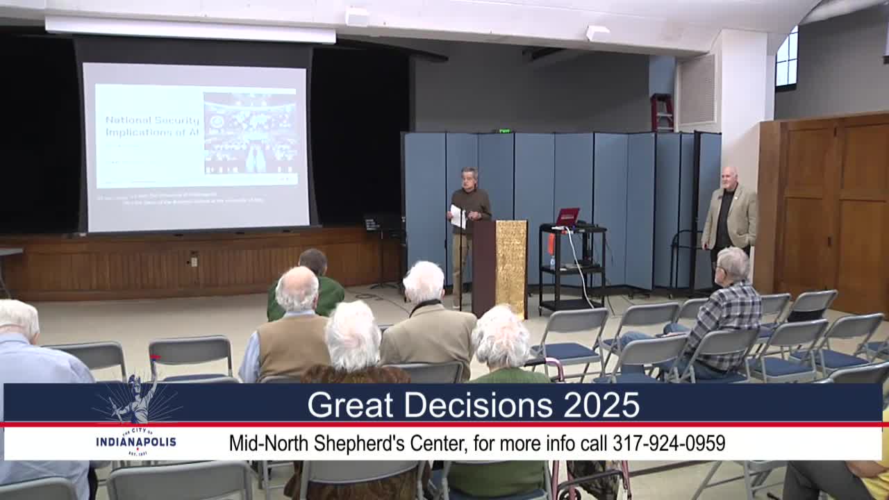 Dr. Daff discusses AI systems and national security implications at University of Indianapolis