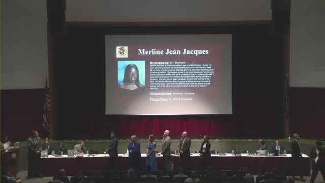 Whitman students Marlene and Demi recognized for their outstanding contributions and spirit