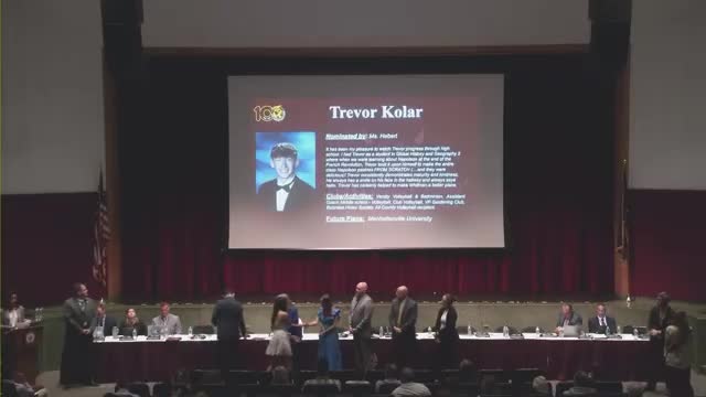 Walt Whitman High School honors outstanding students Trevor Kolar, Jack Congenvold, and Neil LaBella