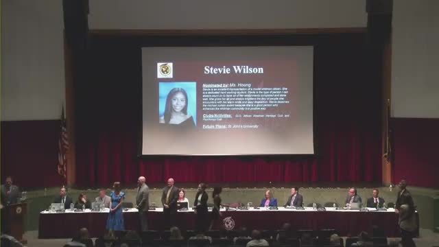 High School Honors Students with Commemorative Plaques at Annual Ceremony