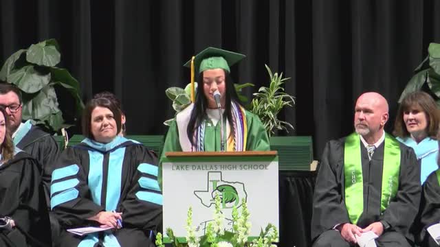 Lake Dallas graduate honors friends and family in heartfelt commencement speech