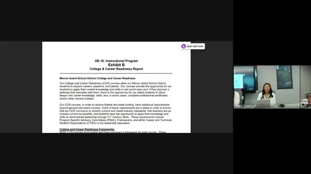 Mercer Island High School discusses new college and career resources for student success