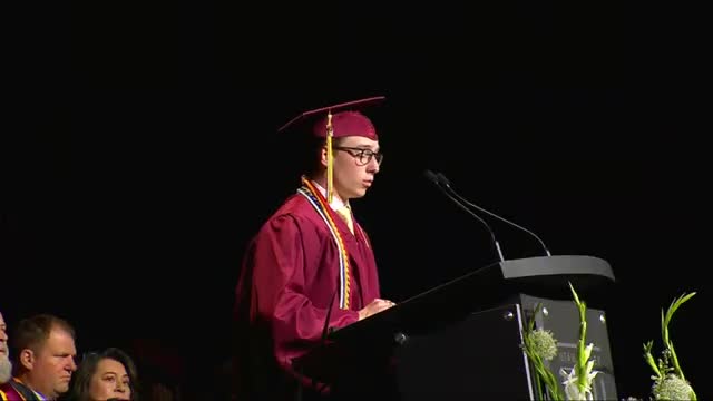 Principal Kevin Henshaw honors retirees at graduation ceremony
