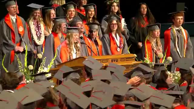 Sky Ridge High School celebrates 2025 graduation ceremony at Marriott Center