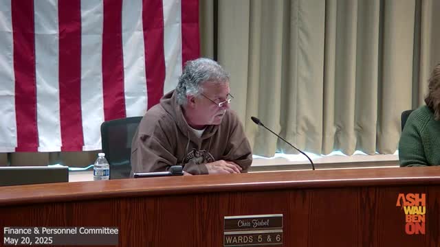 Ashwaubenon committee accepts April year‑to‑date financials; tax timing, draft reimbursements discussed