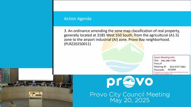 Provo City Council approves zoning changes for industrial and residential developments