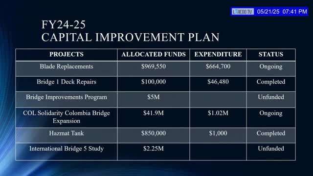Laredo budget committee reviews $41M bridge expansion and capital improvement projects