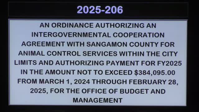 Council approves $384,095 animal-control payment to Sangamon County after aldermen press for contract accountability
