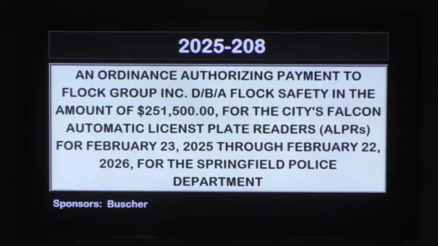 Council OKs $251,500 payment to Flock for license-plate readers; police cite investigative uses