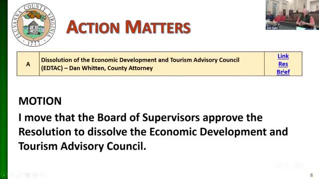 Board dissolves Economic Development and Tourism Advisory Council, plans tourism-focused advisory body