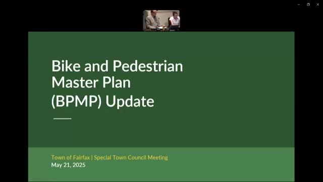 Fairfax accepts MTC grant, forms ad‑hoc Bicycle & Pedestrian Advisory Committee to update master plan