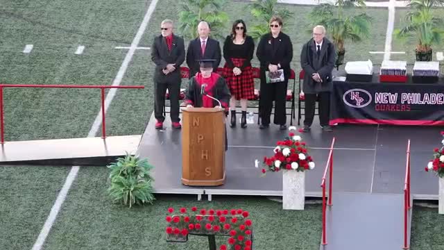 Class President Cadence Beitzel addresses graduates at 2025 commencement ceremony