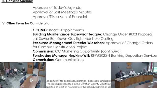 Commission reappoints three officers to Christian County Links board