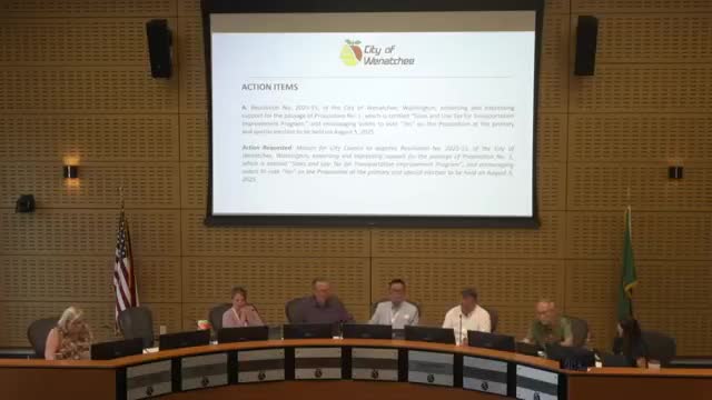 Wenatchee City Council endorses Proposition 1 for transportation tax ahead of 2025 election