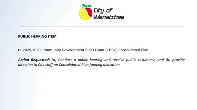 Council holds first hearing on 5-year consolidated plan, affirms focus on pedestrian and accessibility improvements