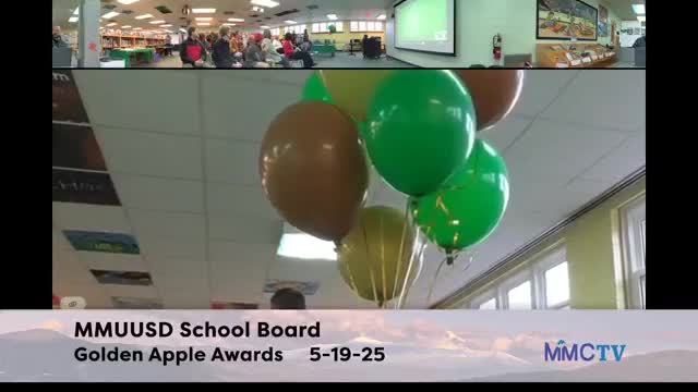 Brownsville Middle School honors volleyball coaches Andy Anderson and Juliana Dixon with Golden Apples