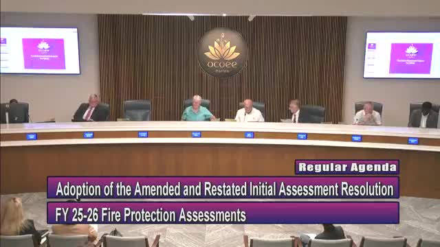 Ocoee commission sets preliminary fire-assessment fee; $139 proposed to cover part of growing costs