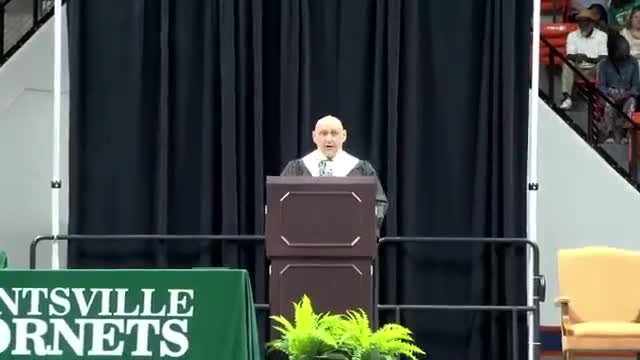 Cooper Hooks delivers heartfelt benediction at Class of 2025 graduation ceremony