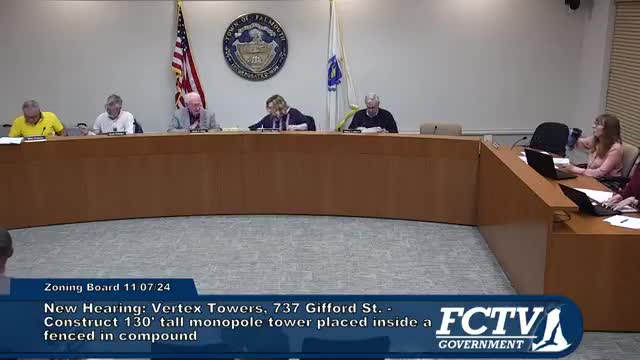 Falmouth Zoning Board approves special permit for 130-foot monopole by Vertex Towers
