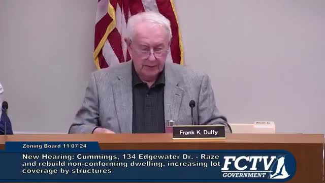 Owner Paul Cummings seeks special permit for Edgewater Drive home rebuild