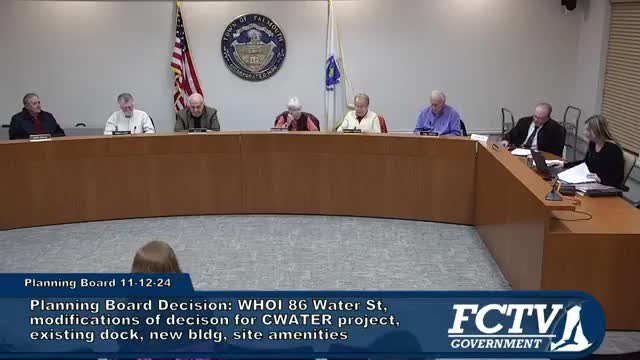 Planning Board approves Woods Hole Oceanographic Institution's waterfront building modifications