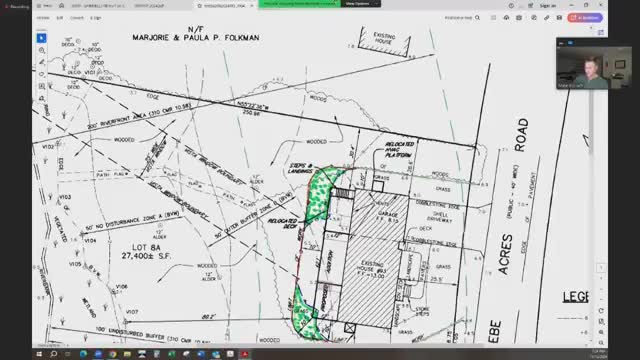 Riverfront Commission reviews property expansion request from Mr. Gabrielli amid invasive species concerns