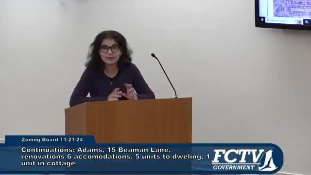 Janet Chikarian raises traffic and safety concerns over Beaman Lane access in Falmouth