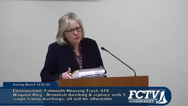 Falmouth planning board reviews West Falmouth Estates' controversial density and environmental concerns