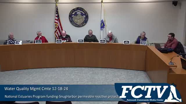 Committee moves to pursue grant for Snug Harbor PRV/Oyster Pond culvert work and will seek Select Board consent